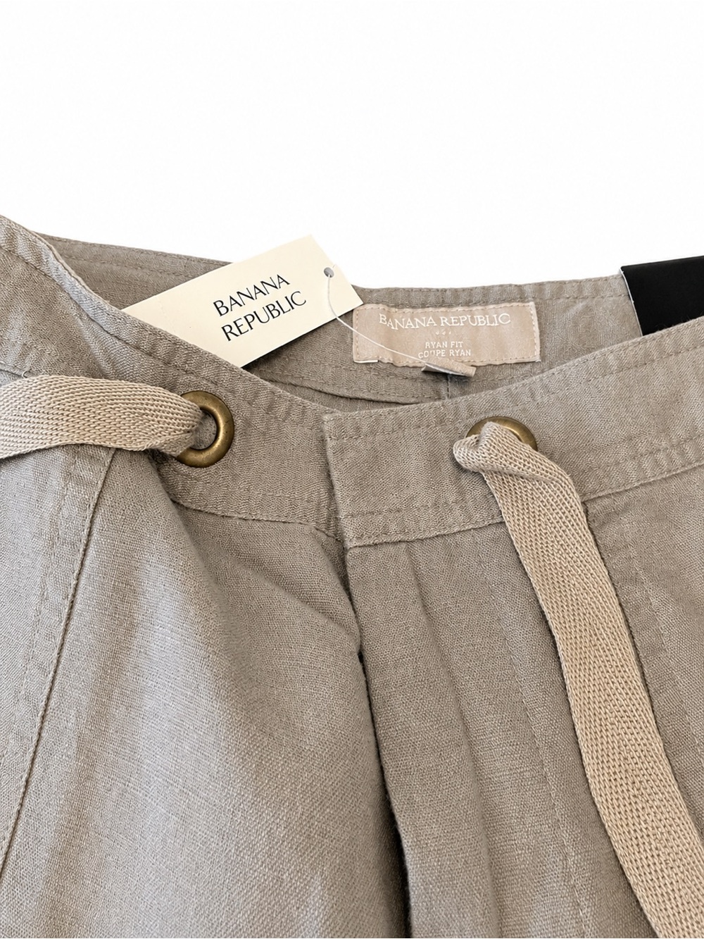 Banana Republic Ryan Fit Linen Blend Wide Leg Pants Size 6 - Picture 2 of 3